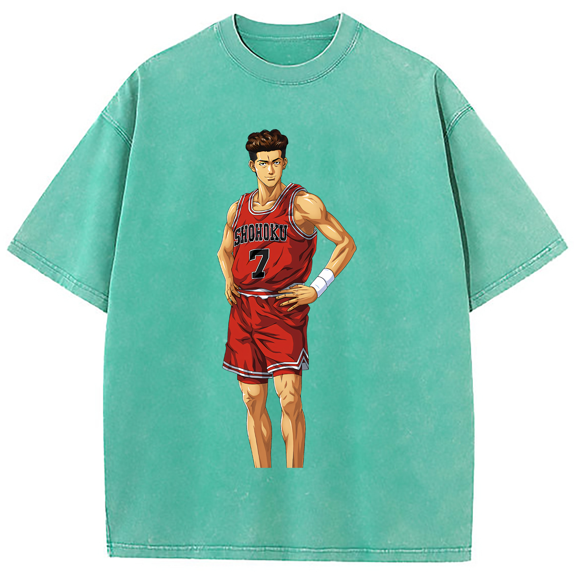 （画像用） SLAM DUNK／スラムダンク 綿100% ヴィンテージ風 半袖Tシャツ（フロントプリント）
